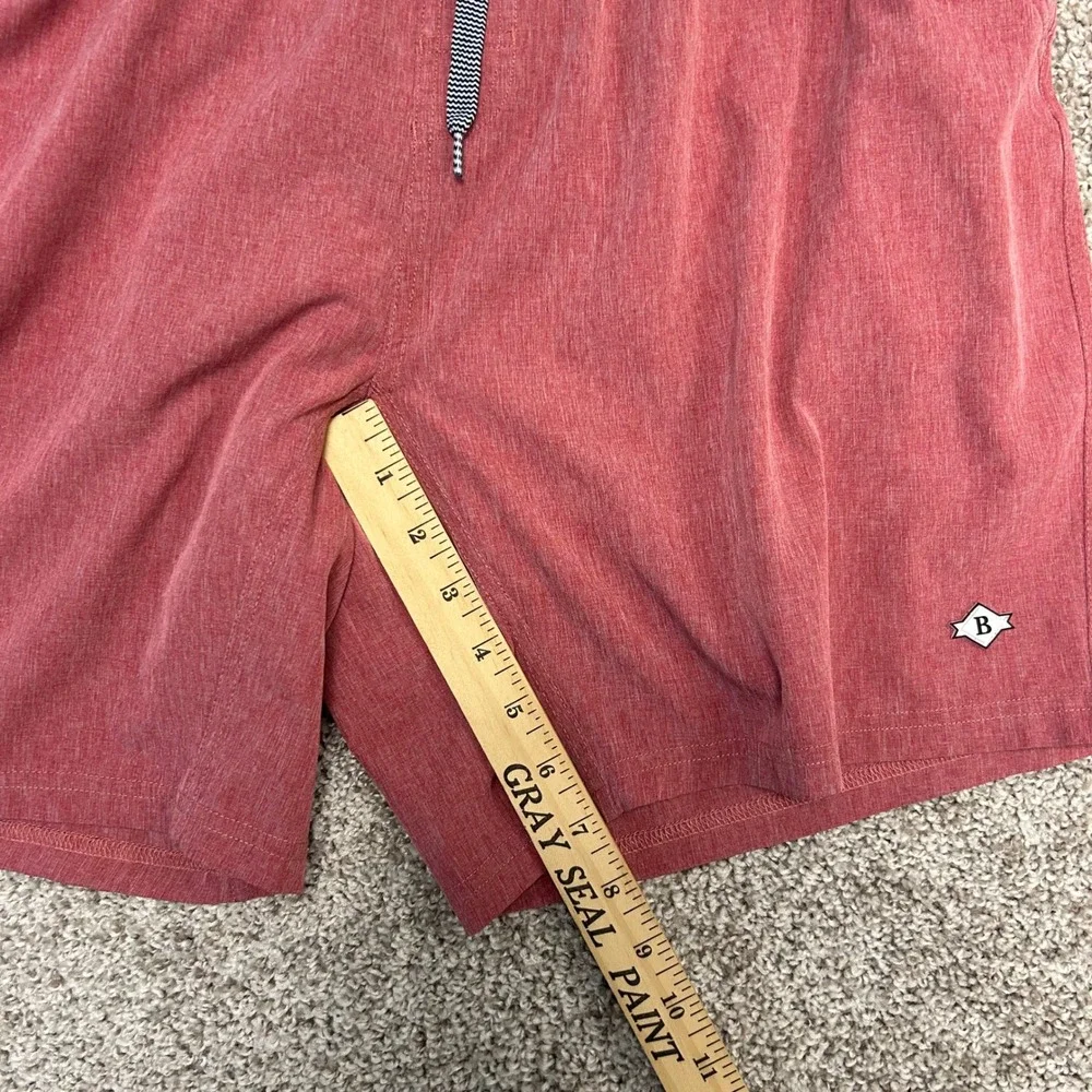 Burlebo Performance Shorts Mens XL Heather Red Hybrid Lined Active Gorpcore